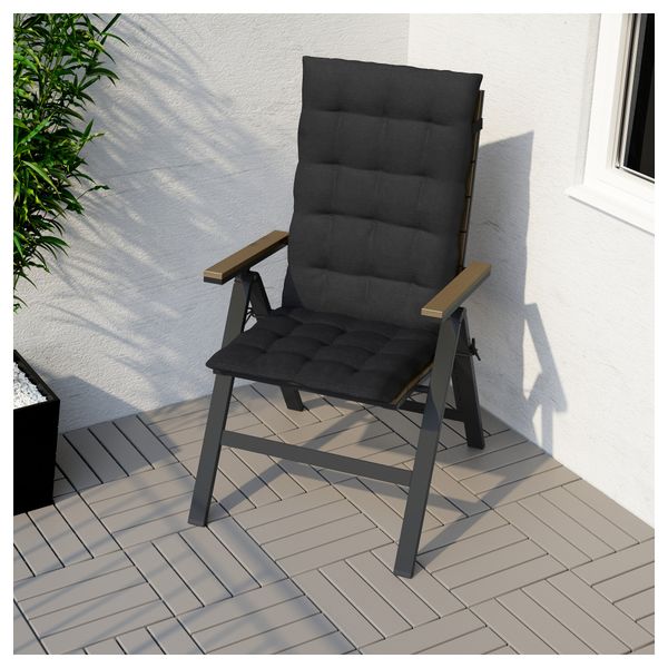Садовое кресло, регулируемая спинка ФАЛЬСТЕР, складной черный черный, коричневый - фото 6