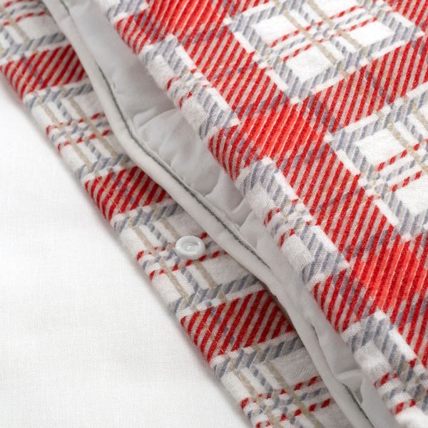 Пододеяльник и наволочка, белый красный/клетка 150x200/50x70 см IKEA SILESHÅR СИЛЕСХОР 005.313.96 - фото 3