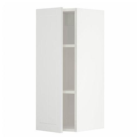 Навесной шкаф с полками, белый/Стенсунд белый 30x80 см IKEA METOD МЕТОД 594.445.52