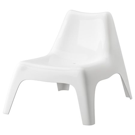 Садовое легкое кресло, белый IKEA ИКЕА ПС ВОГЭ 703.760.66