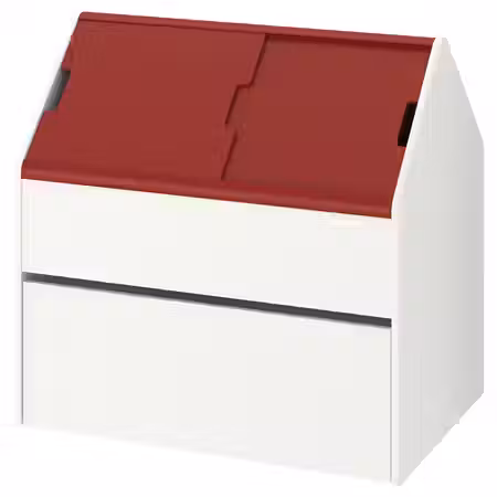 VITBJÖRN ВИТБЬЁРН Модуль для хранения с ящиком - белый/красный 80x55x78 см