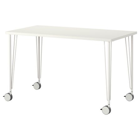 Стол ХИССМОН / КРИЛЛЕ, белый (120x60 см)