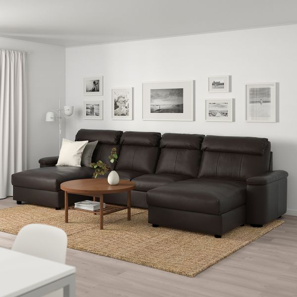 4-местный диван, с козеткой/Гранн/Бумстад темно-коричневый IKEA LIDHULT ЛИДГУЛЬТ 692.573.52 - фото 2