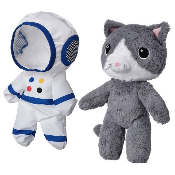AFTONSPARV Мягкая игрушка в костюме космонавта - кот 28 см - фото 2