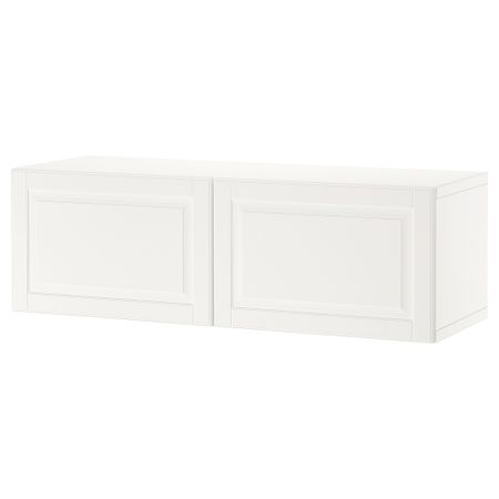 Стеллаж с дверьми, белый, Smeviken белый, 120x42x38 см IKEA BESTÅ БЕСТО 994.261.98