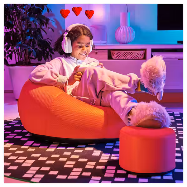 BRÄNNBOLL БРЭННБОЛЛ Надувное геймерское кресло - ярко-оранжевый - фото 4