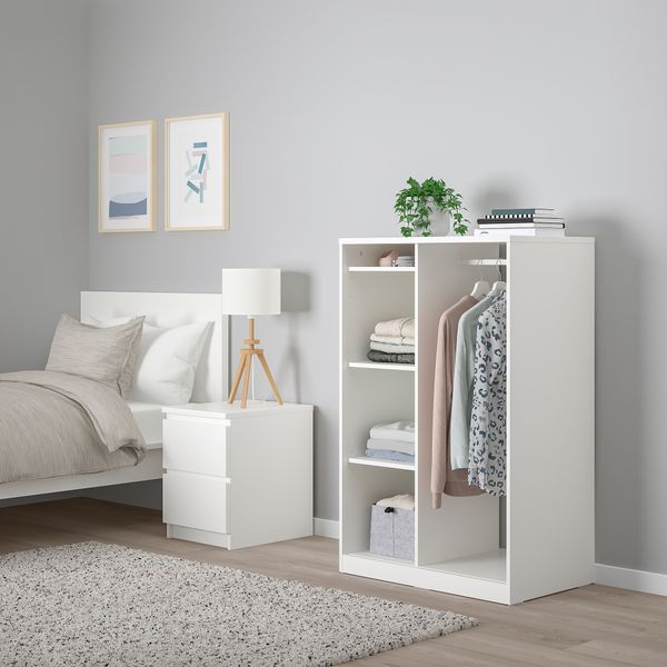 Открытый гардероб, 80x123 см, белый IKEA SYRLIG СИРЛИГVDE СЮВДЕ 704.395.73 - фото 4