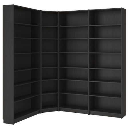 Стеллаж, 215, 135x28x237 см, черно-коричневый IKEA BILLY БИЛЛИ 290.204.70