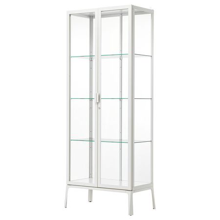 MILSBO Шкаф-витрина - белый 73x175 см