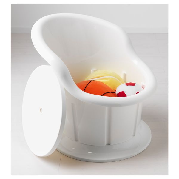 Кресло с подушкой-сиденьем ПОПТОРП, белый, черный - фото 3