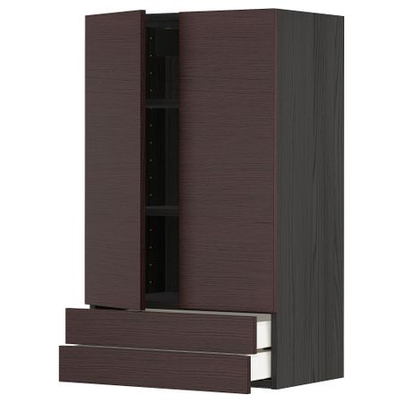 Навесной шкаф, 2 дверцы, 2 ящика, 60x100 cm IKEA METOD МЕТОД, MAXIMERA МАКСИМЕРА 894.630.25