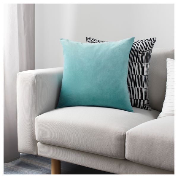 Чехол на подушку САНЕЛА, светлая бирюза (50x50 см) - схема-чертеж с размерами