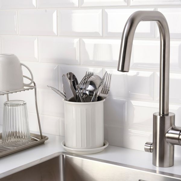 Сушилка для стол приб, бежевый/оцинковка 13 см IKEA VÄLVÅRDAD ВЭЛВОРДАД 904.737.21 - фото 3