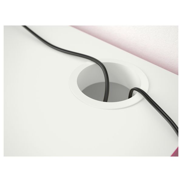 Письменный стол МИККЕ, белый, розовый (73x50 см) - схема-чертеж с размерами