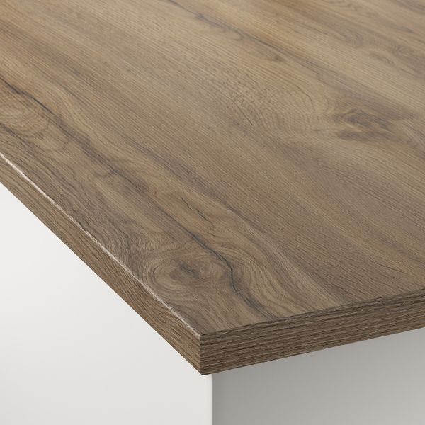 Столешница под заказ, под темный дуб/ламинат 63.6-125x2.8 см IKEA EKBACKEN ЭКБАККЕН 804.214.74 - схема-чертеж с размерами