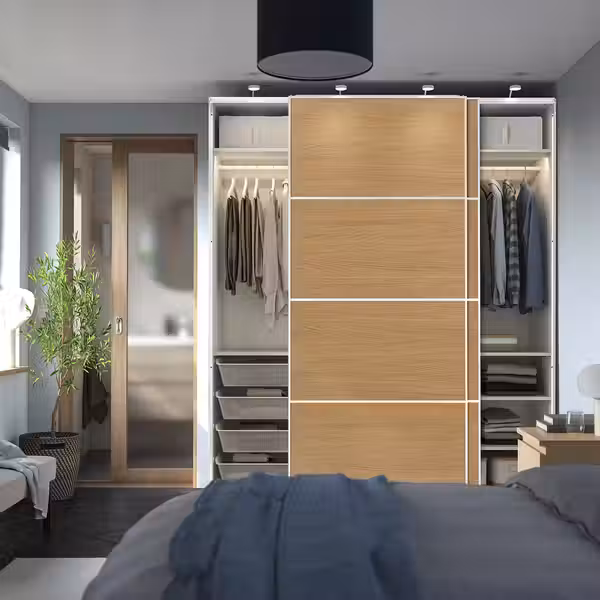 PAX / MEHAMN Гардероб с раздвижными дверьми - фото 3