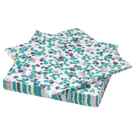 Салфетка бумажная, с рисунком/разноцветный 33x33 см IKEA TACKSAMHET ТАККСАМХЕТ 803.820.95