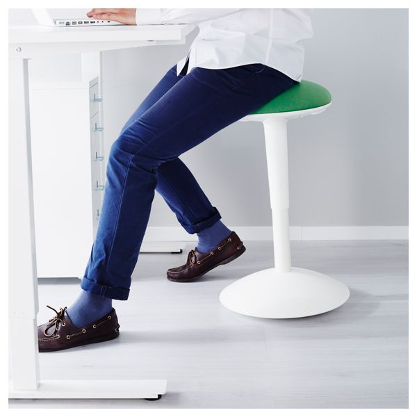 Высокий табурет НИЛЬС-ЭРИК, белый, Висле зеленый - фото 2