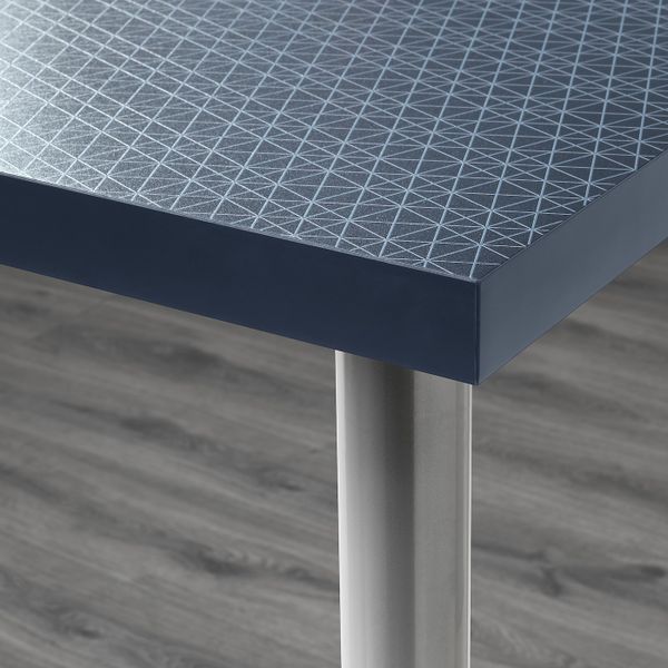 Стол, геометрический синий, серебристый 120x60 см IKEA ЛИННМОН / ОЛОВ 893.047.10 - схема-чертеж с размерами