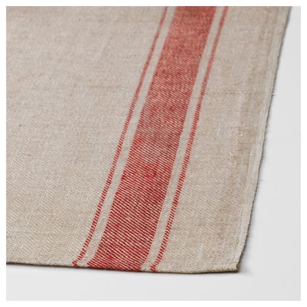 Полотенце кухонное ВАРДАГЕН, бежевый, красный (50x70 см) - схема-чертеж с размерами