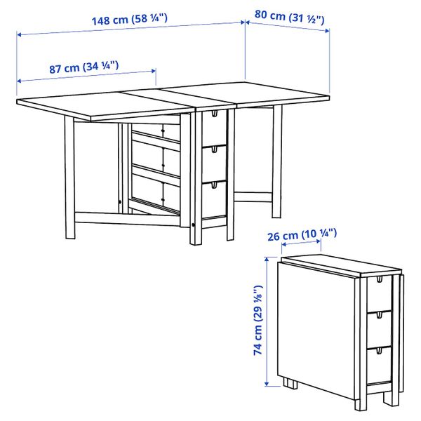 IKEA, дополнительный ракурс - схема-чертеж с размерами