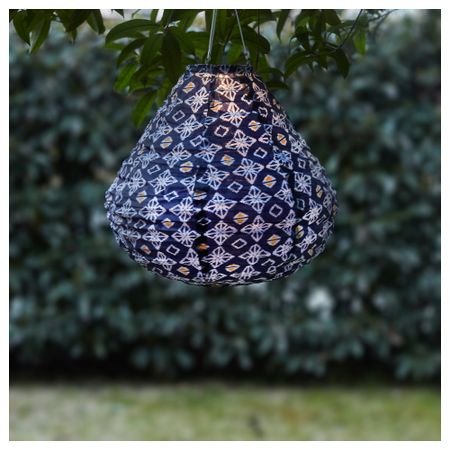 Подвесная светодиодная лампа СОЛВИДЕН, синий/белый (45 см)