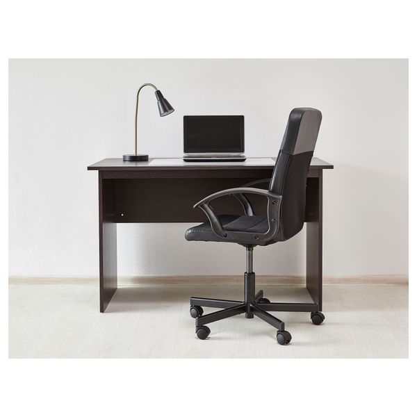 Письменный стол ТОДАЛЕН, черно-коричневый (120x65 см) - схема-чертеж с размерами