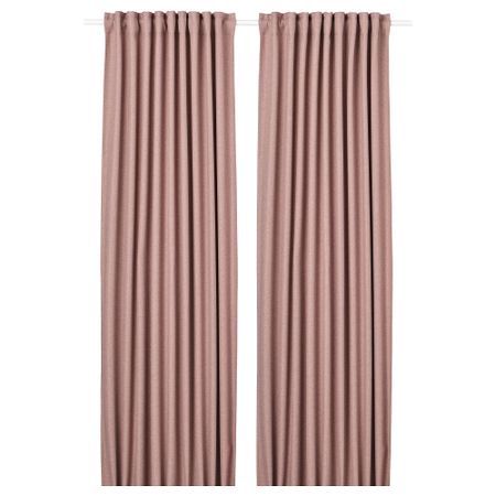 Затемняющие гардины, 2 шт., розовый, 145x300 см IKEA ANNAKAJSA АННАКАЙСА 804.629.97