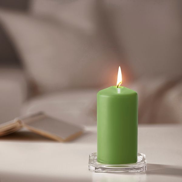 Неароматическая формовая свеча, зеленый, 14 см IKEA DAGLIGEN ДАГЛИГЕН 305.928.78 - фото 2