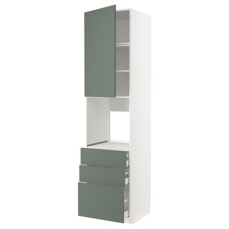 Высокий шкаф для духовки, дверь, 3 ящика, 60x60x240 cm IKEA METOD МЕТОД, MAXIMERA МАКСИМЕРА 094.522.43