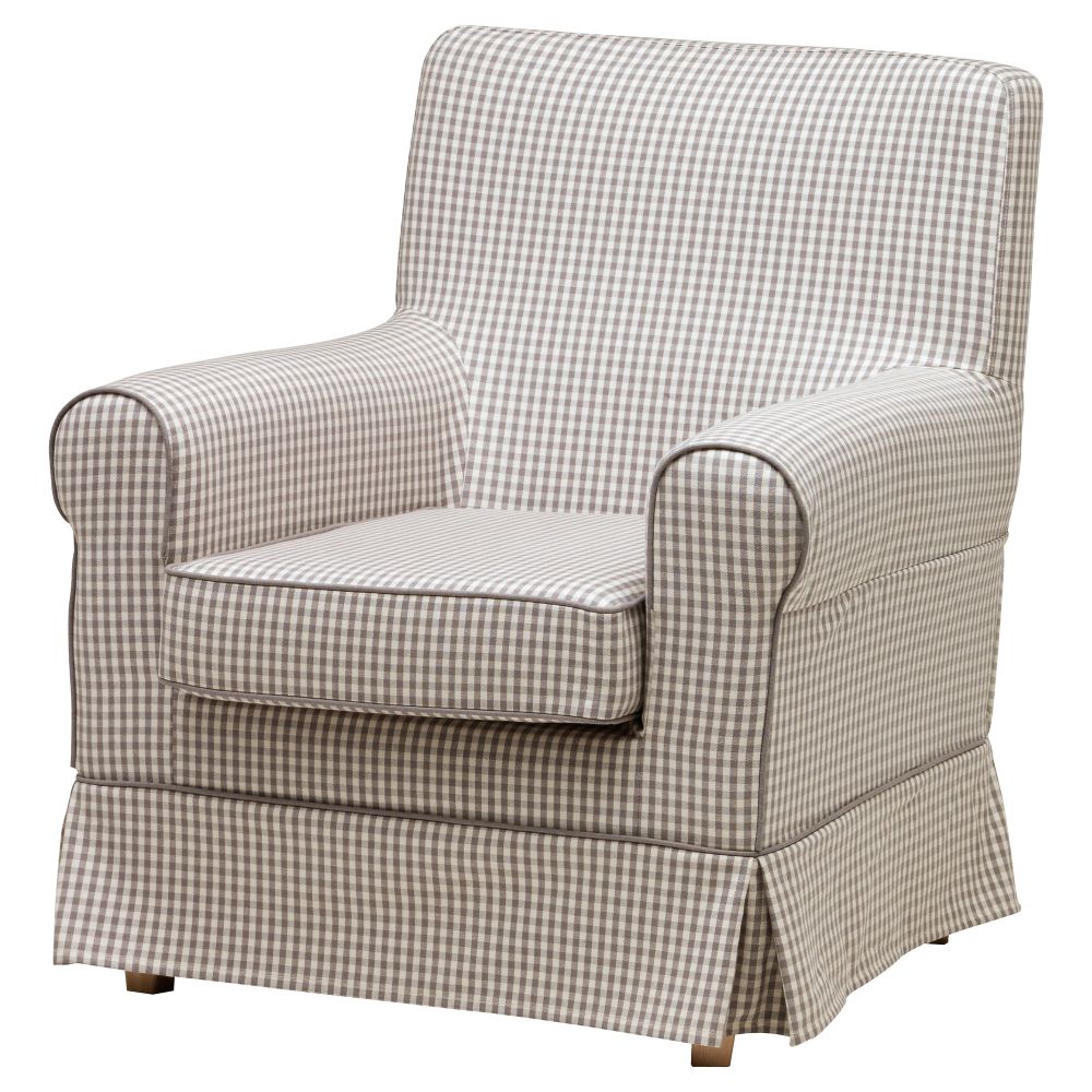 Кресло ЭКТОРП ЭННИЛУНД, Согмюра серый, клетка - фото 1