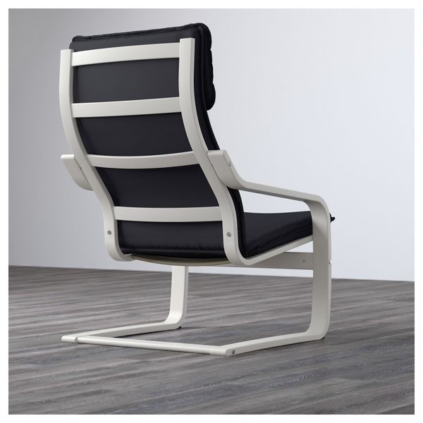 Кресло ПОЭНГ, белый, Ранста черный - фото 3