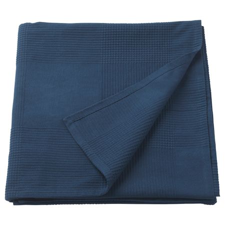 Покрывало, темно-синий 230x250 см IKEA INDIRA ИНДИРА 003.962.61