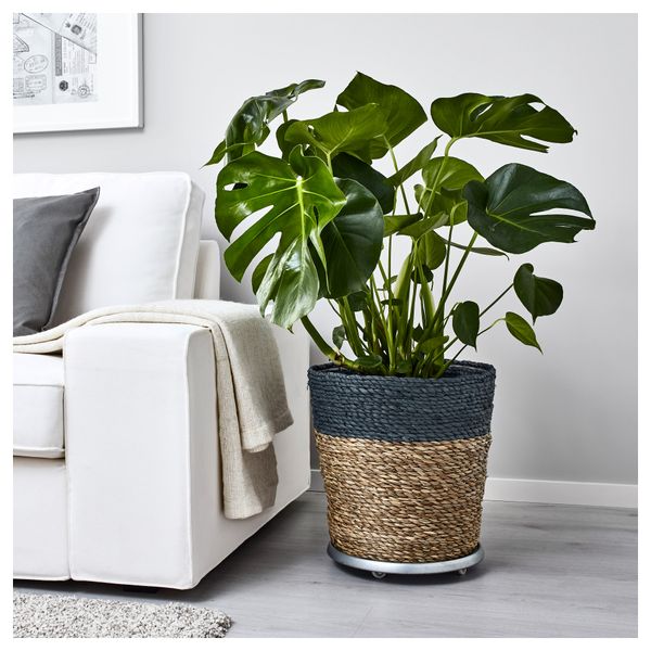 Кашпо КРУСБЭР, серый, естественный (32 см) - фото 2