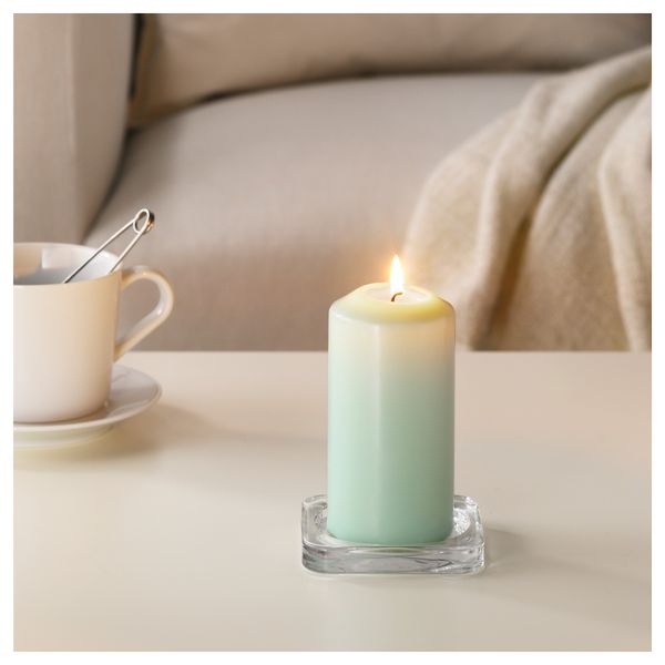 Неароматическая свеча формовая ДАГЛИГЕН, светло-зеленый (14 см) - схема-чертеж с размерами