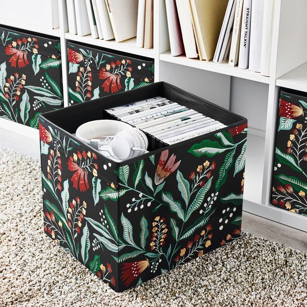 Коробка, 33x38x33 см, черный, разноцветный IKEA DRÖNA ДРЁНА 705.272.49 - фото 4