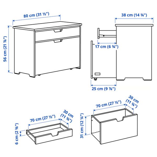 IKEA, дополнительный ракурс - схема-чертеж с размерами