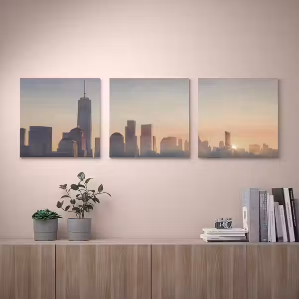 PJÄTTERYD Картина - Рассвет в городе 56x56 см - фото 2