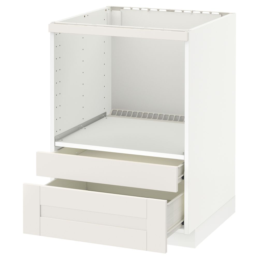 Напольный шкаф для комбинирования СВЧ, ящики МЕТОД / ФОРВАРА, белый, Сэведаль белый (60x60 см) - схема-чертеж с размерами