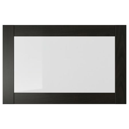 SINDVIK Стеклянная дверь - черно-коричневый/прозрачное стекло 60x38 см