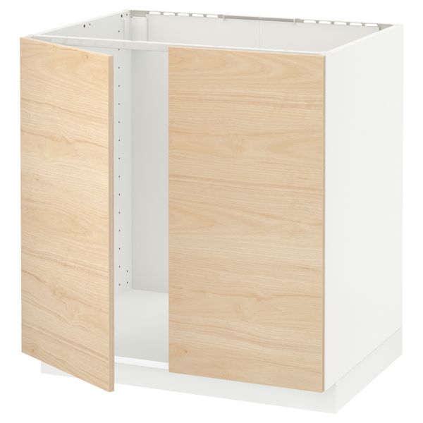 Напольный шкаф для мойки + 2 двери, 80x60 cm IKEA METOD МЕТОД 894.547.90 - фото 2