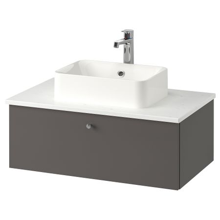 Шкаф со столешницей 45x32 раковина, 82x49x43 cm IKEA HÖRVIK ХОРВИК, GODMORGON ГОДМОРГОН, TOLKEN ТОЛКЕН 493.385.28