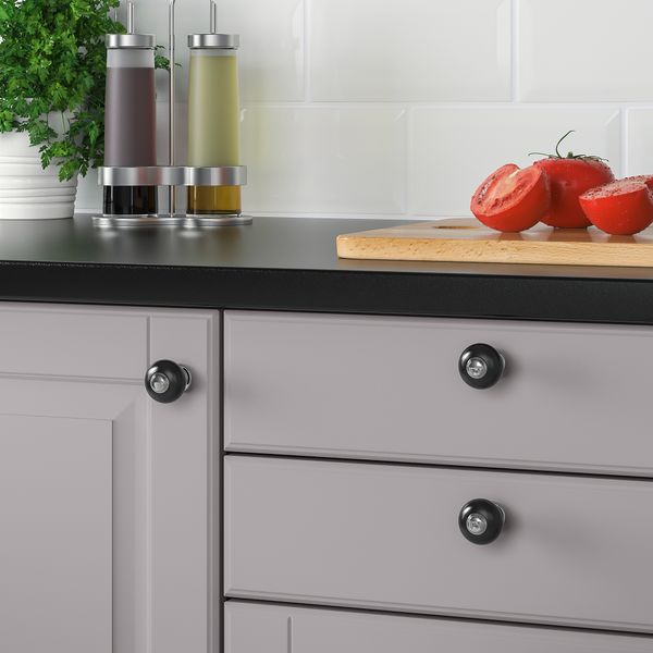 Ручка мебельная, 30 мм, черный/хромированный IKEA SKÄRHAMN 303.710.56 - фото 3