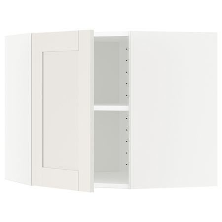 Угловой навесной шкаф с полками, белый/Сэведаль белый 68x60 см IKEA METOD МЕТОД 792.231.25