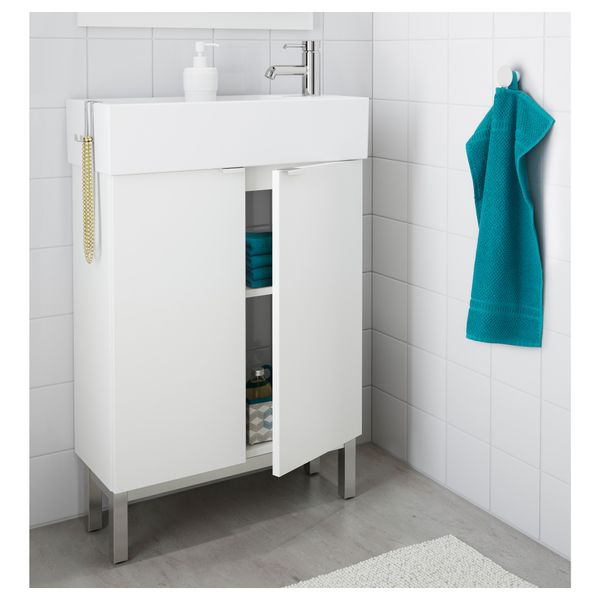 Шкаф под раковину с 2-мя дверцами ЛИЛЛОНГЕН, белый - фото 2