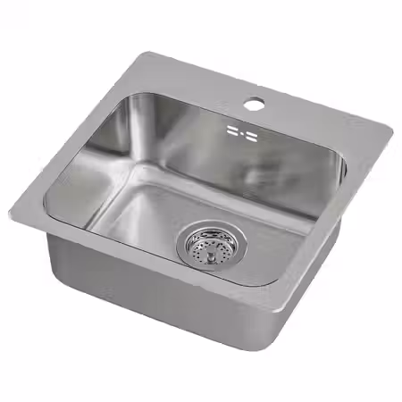 LÅNGUDDEN Одинарная врезная мойка - нержавеющ сталь 46x46 см