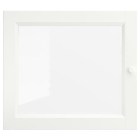 Стеклянная дверь, белый 40x35 см IKEA OXBERG ОКСБЕРГ 003.834.09