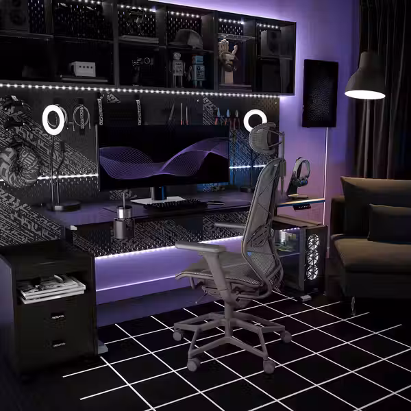 STYRSPEL Стул для геймеров - темно-серый/серый - фото 5