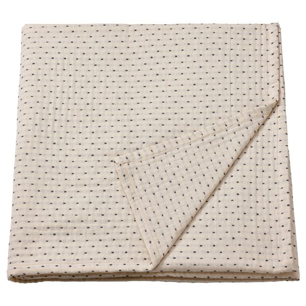 Покрывало, белый с оттенком/серый 150x250 см IKEA JAKOBSLILJA ЯКОБСЛИЛЬЯ 004.476.42 - фото 1