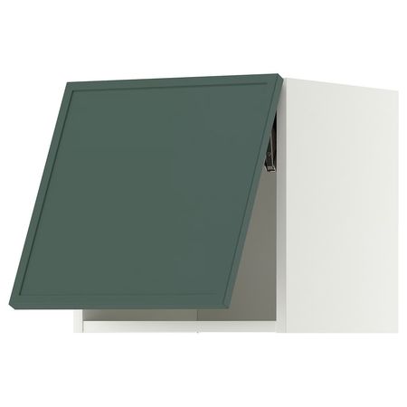 METOD Горизонтальный навесной шкаф - белый/Aspudden темный серо-зеленый 40x40 см